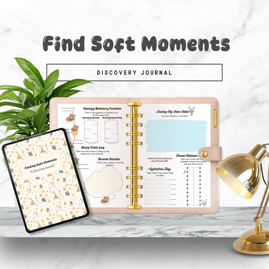 Finding Soft Moments Digital Journal Bundle – Kawaii Goodnotes & Tablet Planner