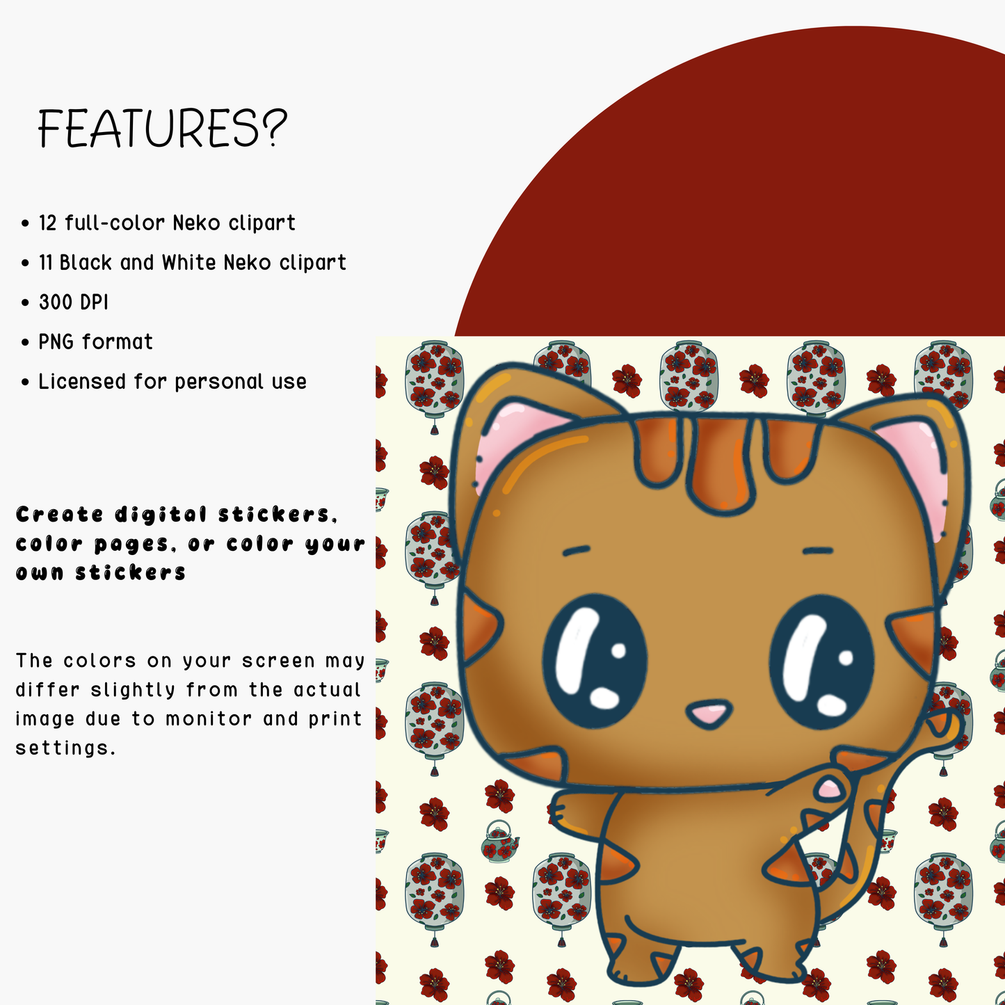 Kawaii Character Neko Cat Clipart Download