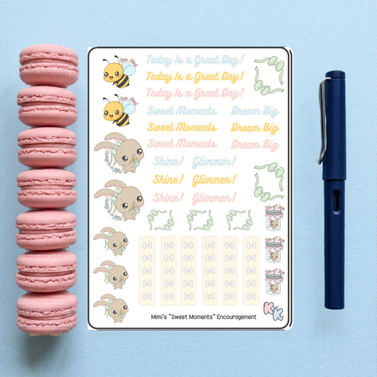 Mimi's Sweet Moment Encouragement Sticker Sheet