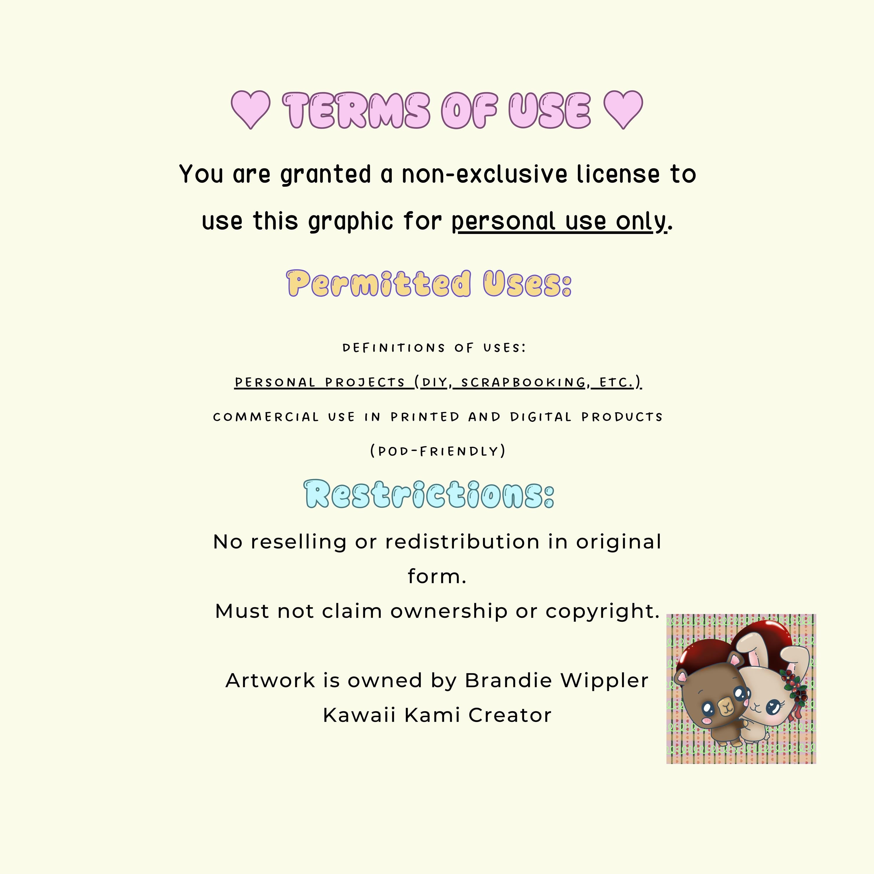 Kawaii Capybara And Bunny Clipart, Canva PNG Template