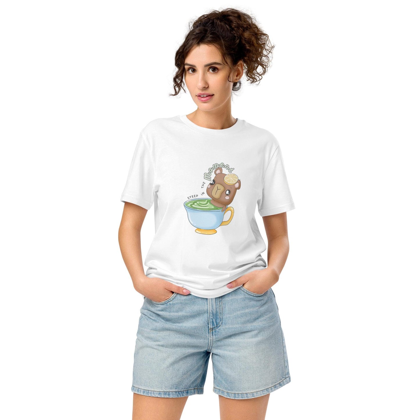 Panko "Steep In the Moment" Kawaii Unisex organic mid-light t-shirt