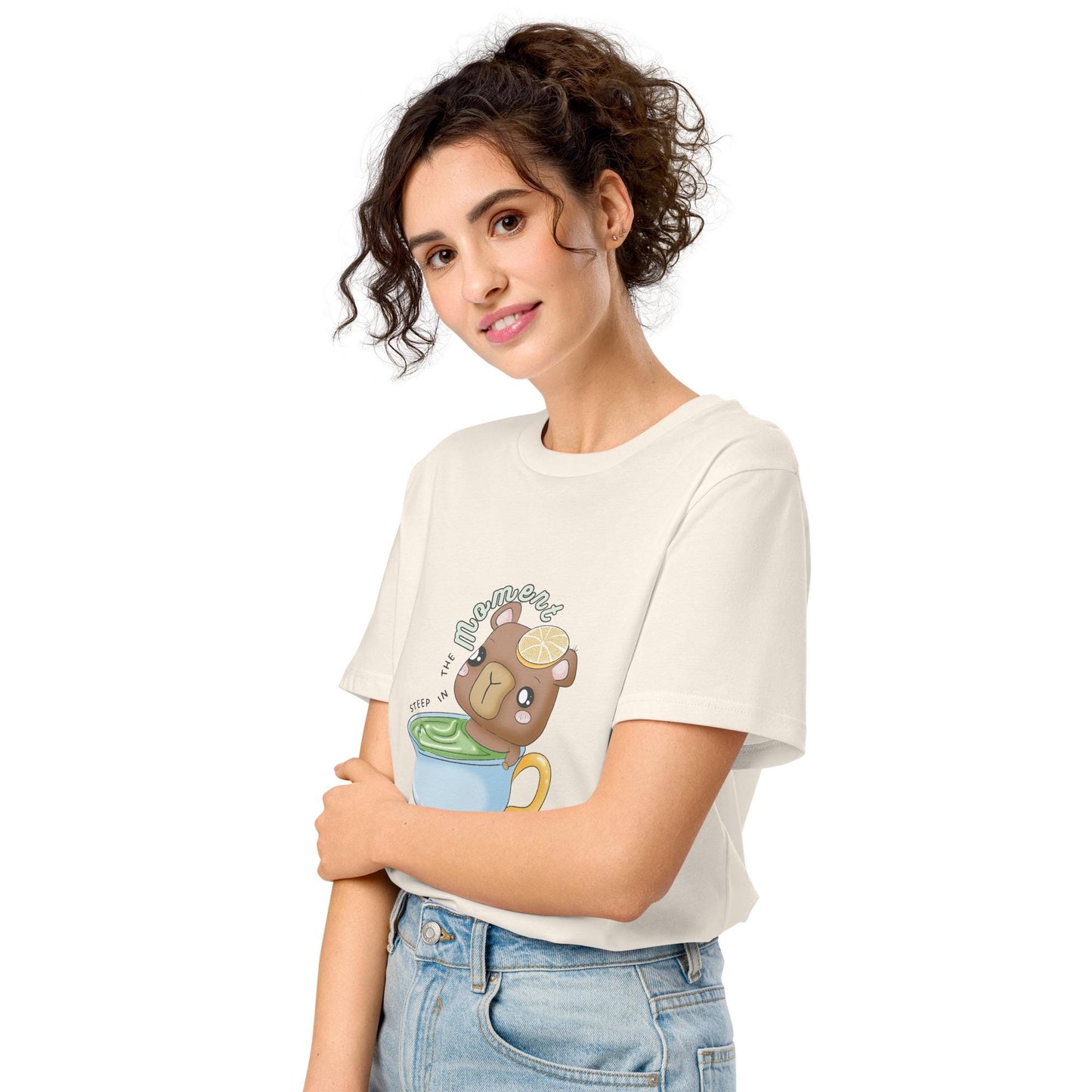Panko "Steep In the Moment" Kawaii Unisex organic mid-light t-shirt