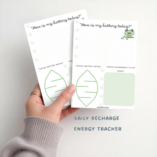 Pippo's Daily Recharge Energy Tracker Kawaii Notepad