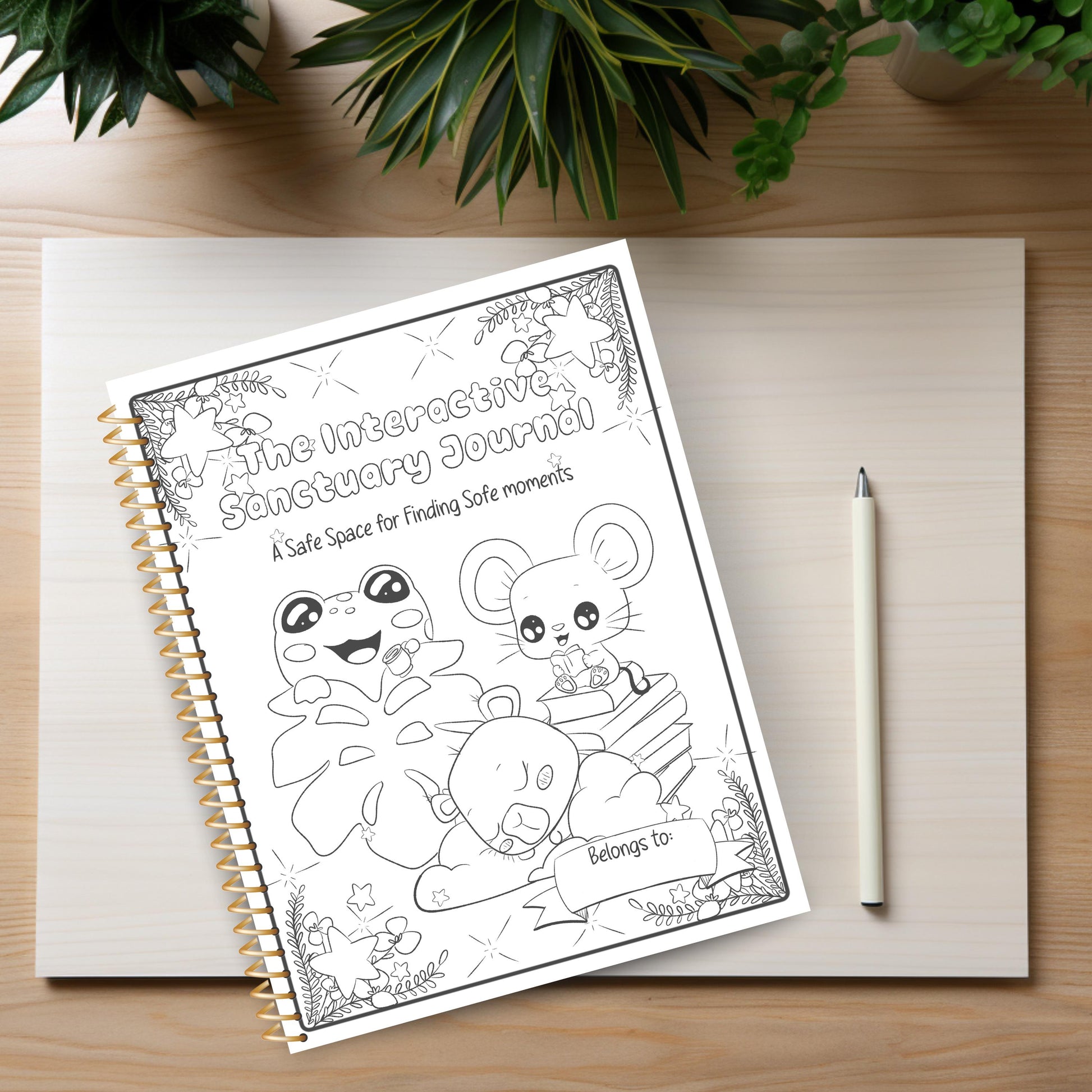 Printable Interactive Sanctuary Journal Bundle/Kindness Crew Mental Health Planner & Affirmation Cards