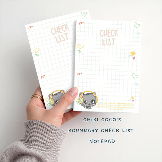 Chibi Coco Kawaii Cat Checklist Notepad