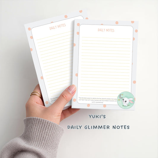 Yuki Kawaii Bunny Daily Glimmer Notepad