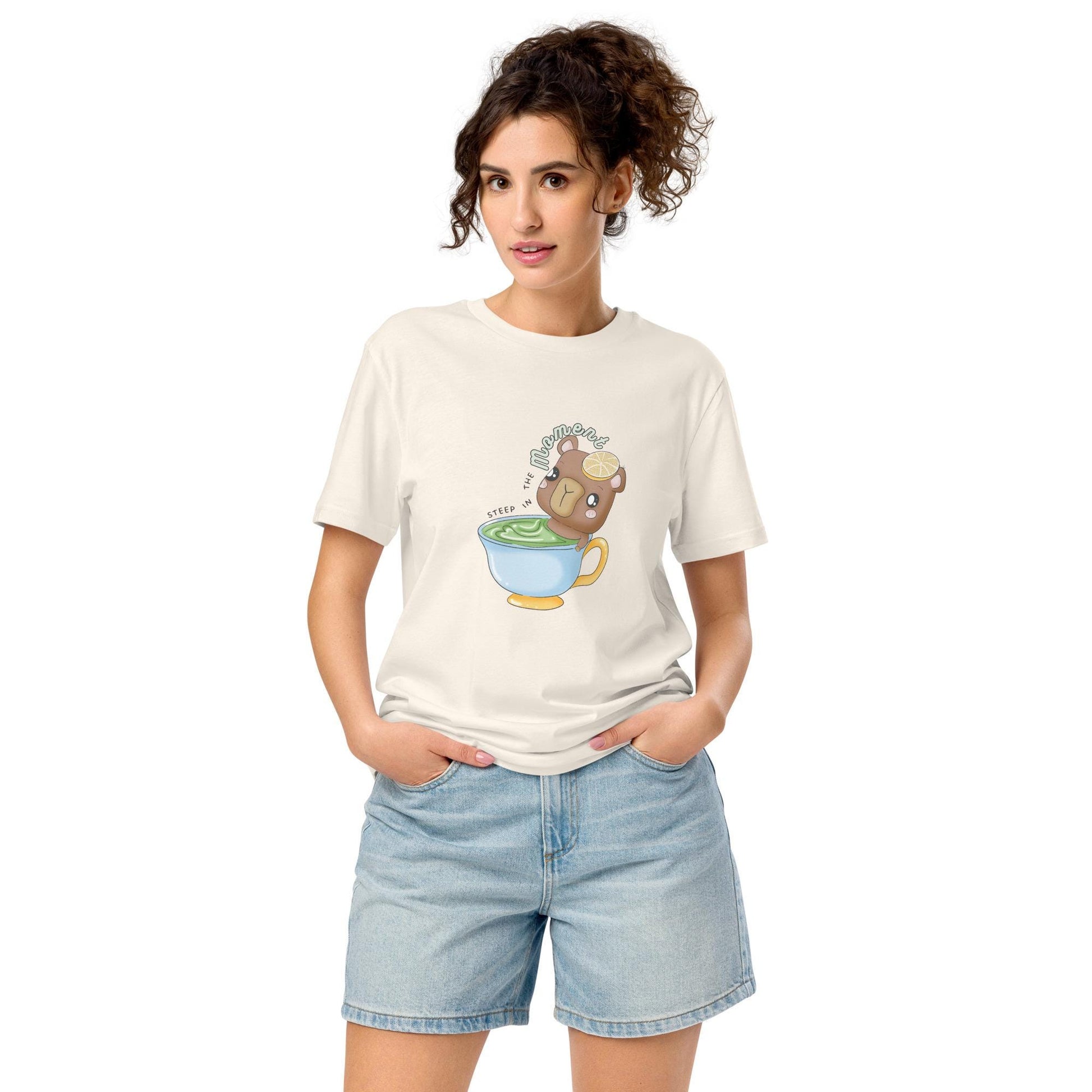 Panko "Steep In the Moment" Kawaii Unisex organic mid-light t-shirt