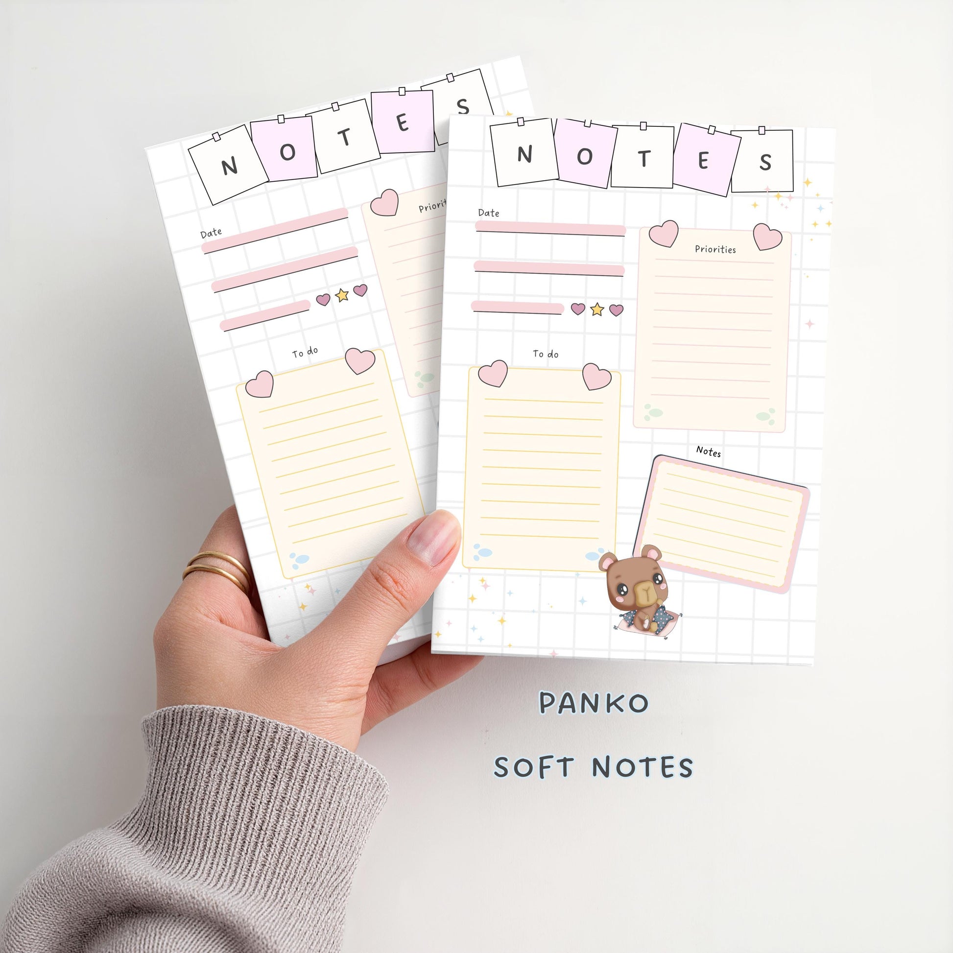 Panko Kawaii Capybara Soft Notes Notepad