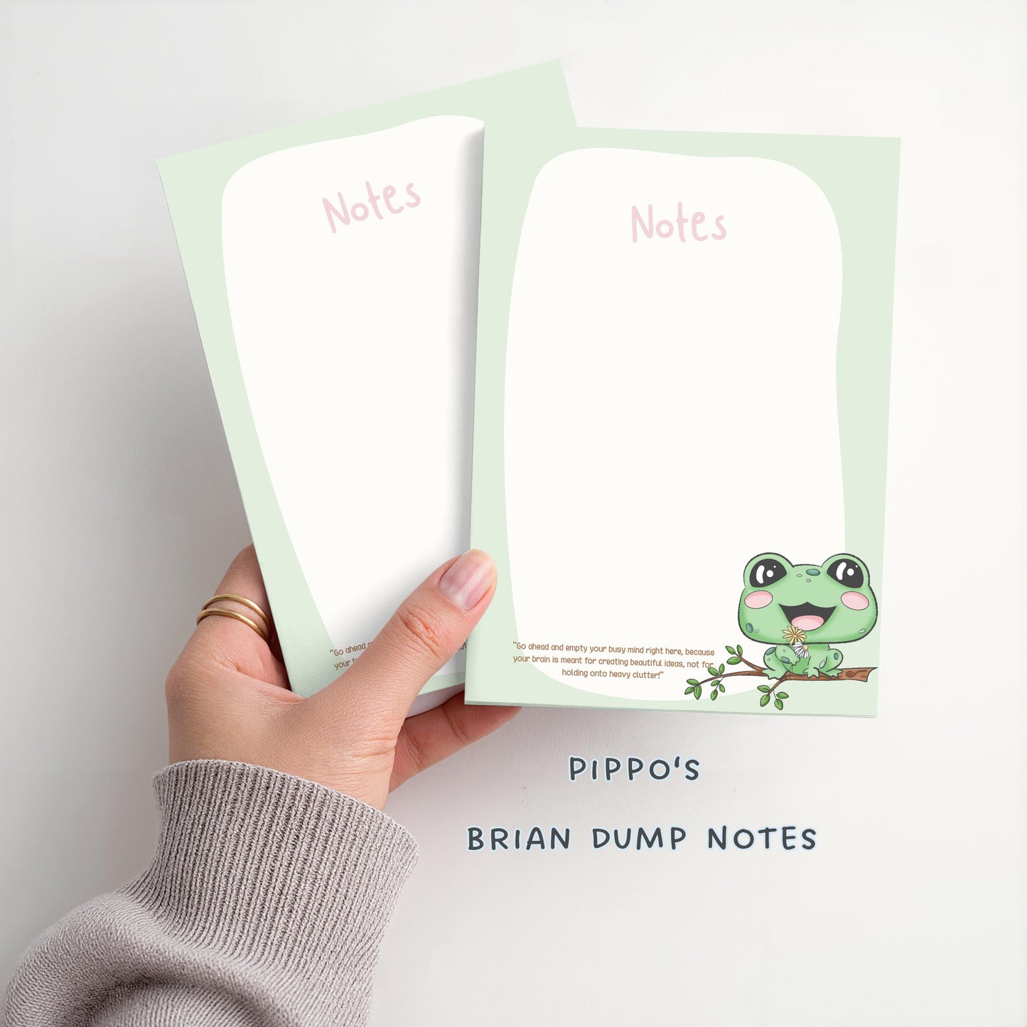 Pippo Kawaii Frog Brain Dump Notepad