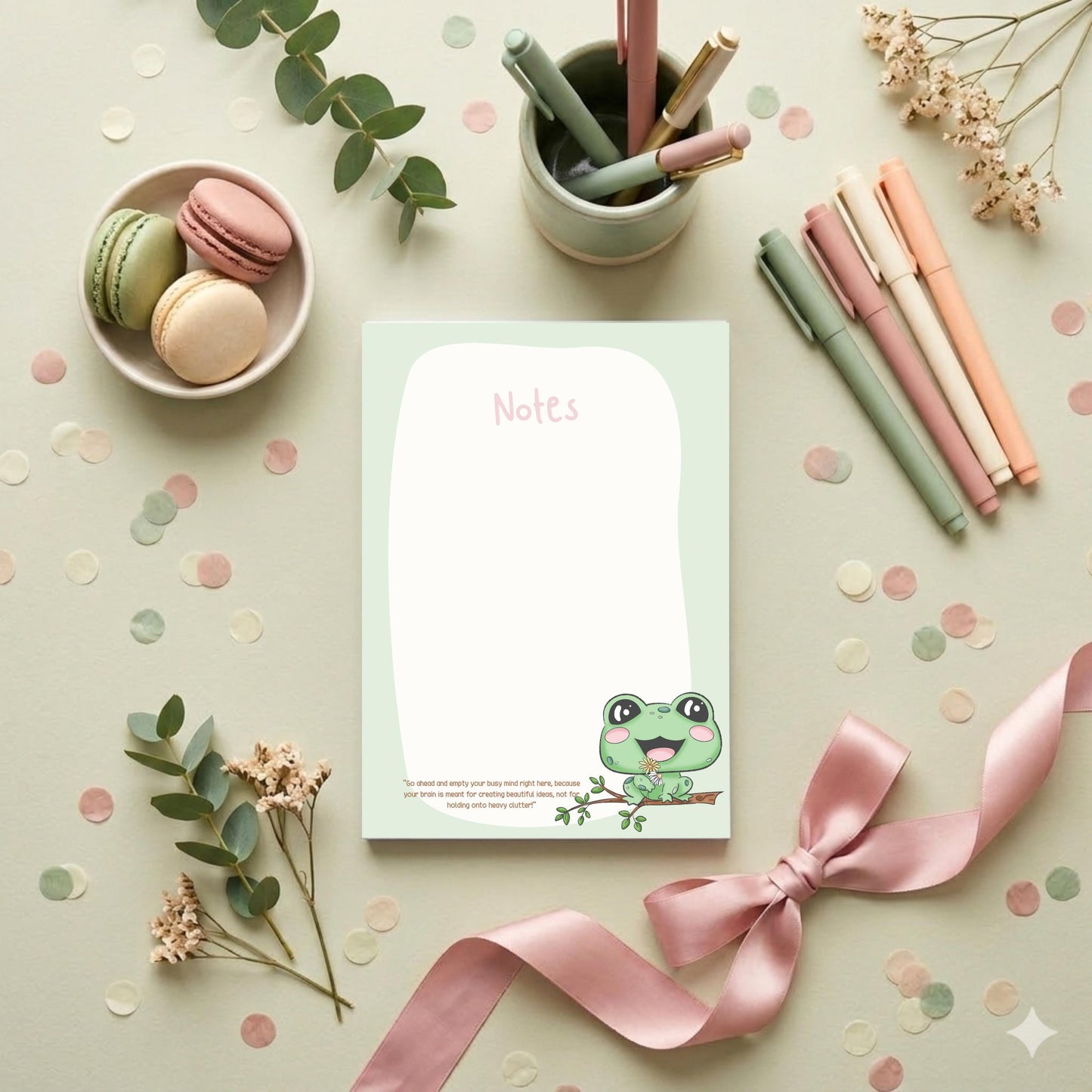 Pippo Kawaii Frog Brain Dump Notepad