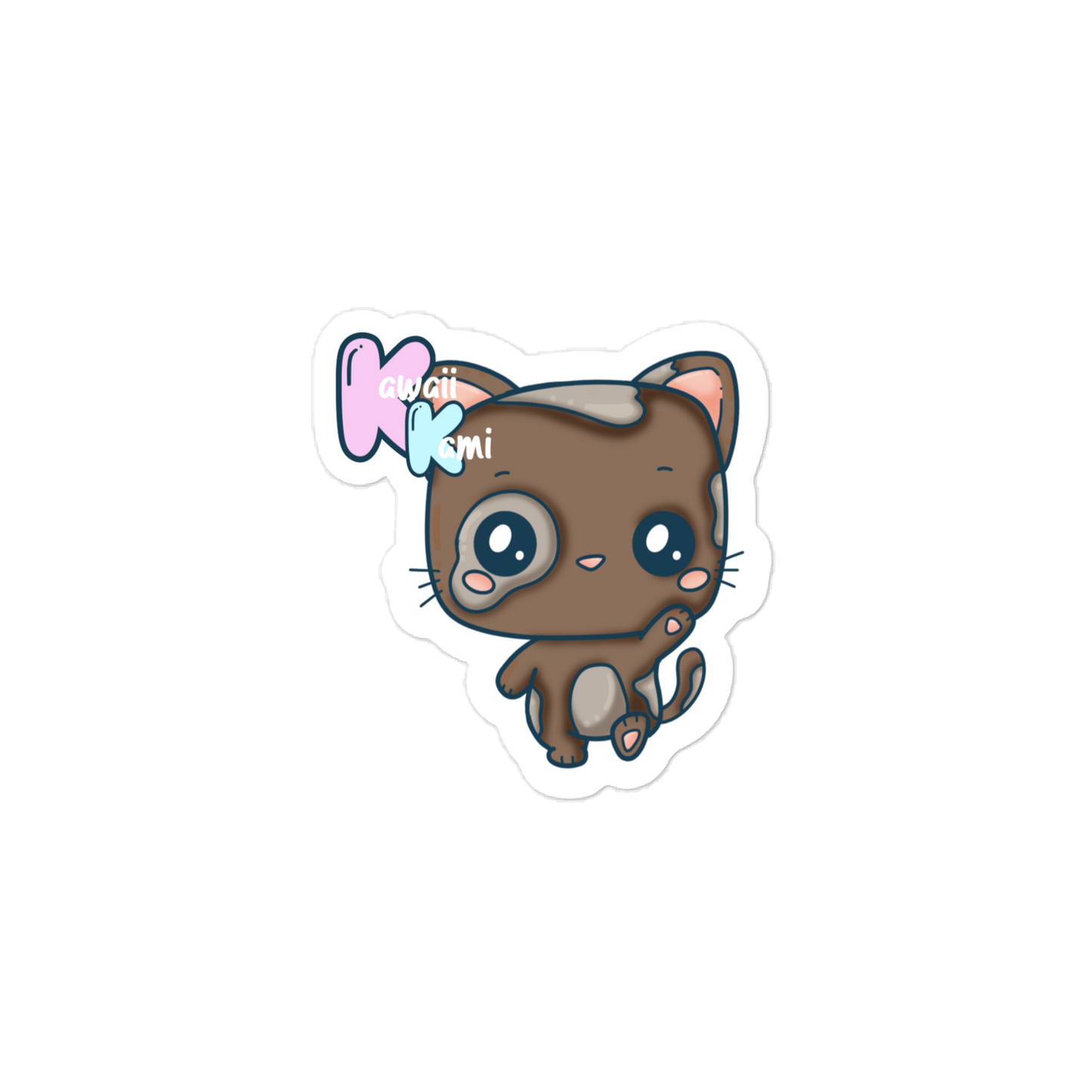 Kawaii Cat Sticker "Kawaii Kami" Kiss-cut vinyl decals