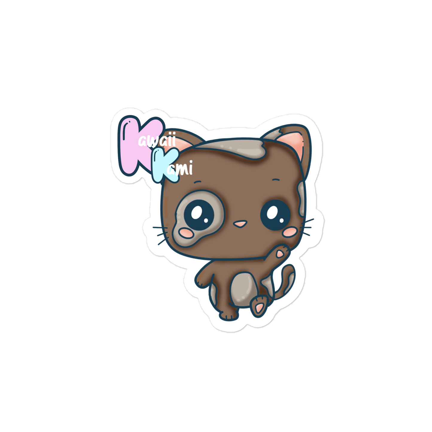Kawaii Cat Sticker "Kawaii Kami" Kiss-cut vinyl decals