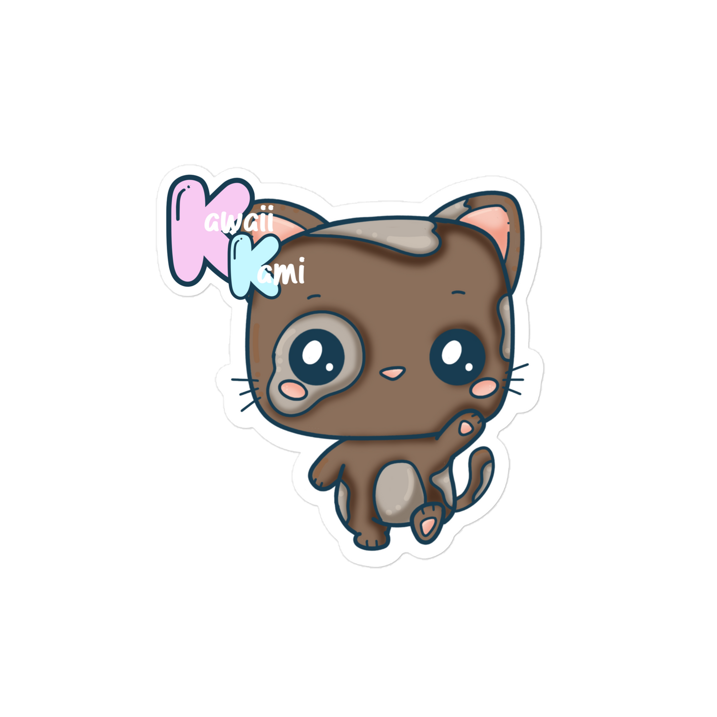 Kawaii Cat Sticker "Kawaii Kami" Kiss-cut vinyl decals